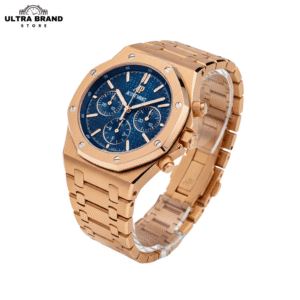 Super Clone Audemars Piguet Royal Oak Chronograph Rose Gold Blue Dial Ref 26240