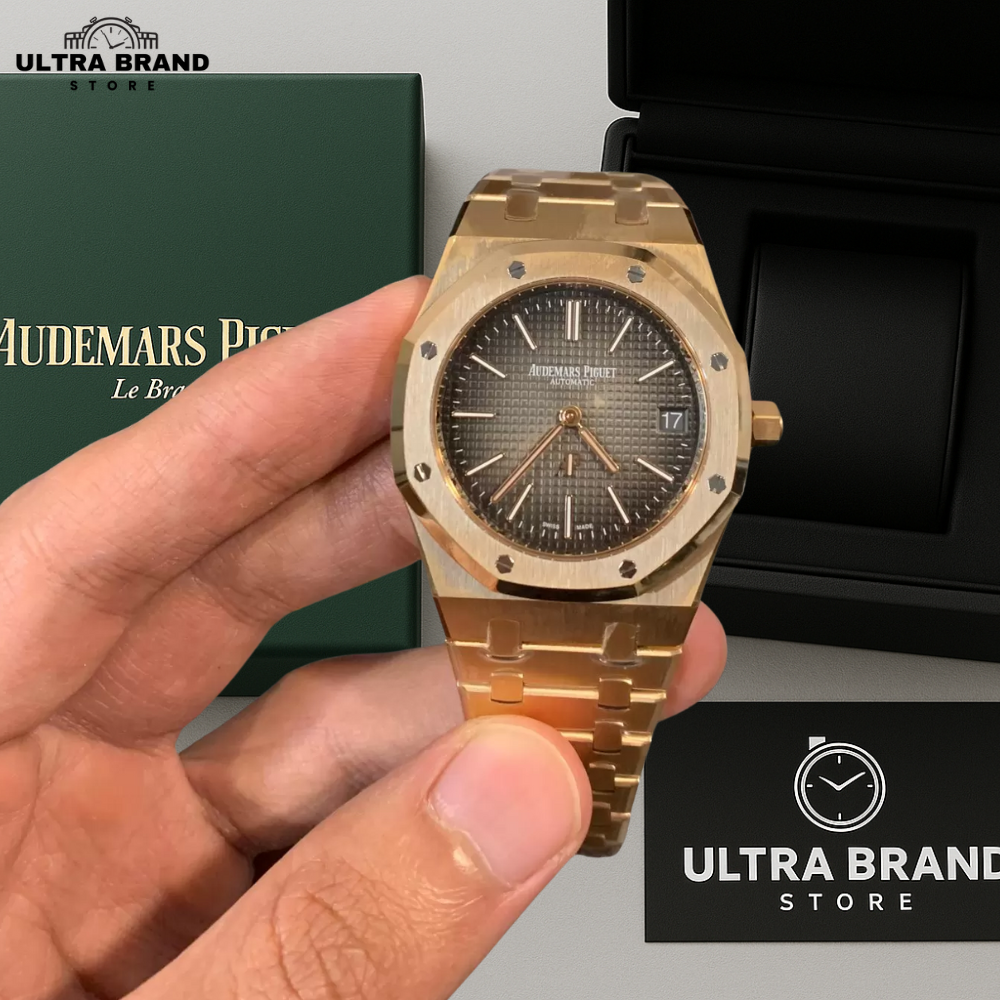 Audemars Piguet Royal Oak Jumbo 16202 Rose Gold Slate Grey Gradient Dial 50th Anniversary Replica - Image 3