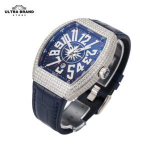 Franck Muller Vanguard V45 SC DT Diamond bezel Blue Face