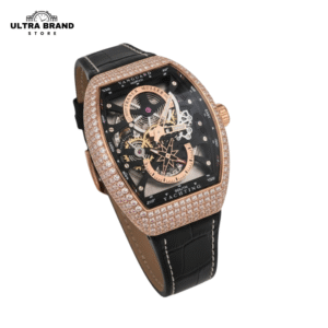 Iced Franck Muller Vanguard Yachting Anchor Skeleton Rose Gold