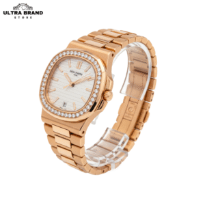 Ladies Patek Philippe Nautilus 7118/1200R Rose Gold Silver Dial