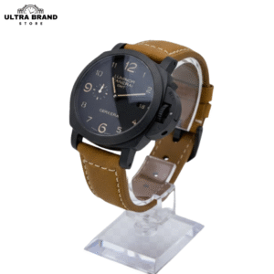 PAM441 Brown Leather Strap 44mm Black Ceramic Case Super Clone Watch