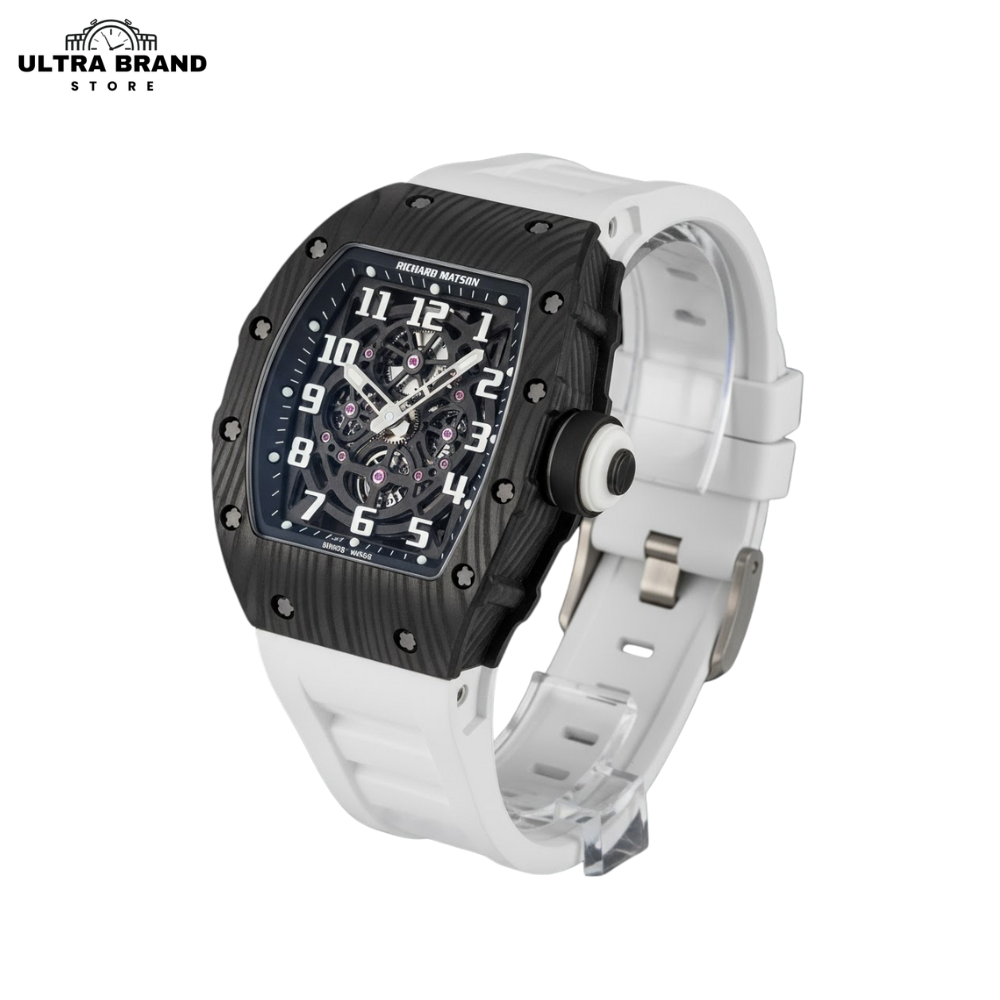 RM055 Black Case White Rubber Strap Swiss RMUL Movement