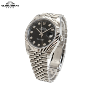 Super Clone Rolex Datejust 41 Black Dial Diamond hour Markers 3235 Movement