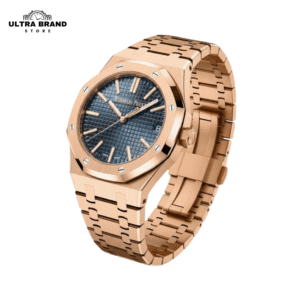 50th Anniversary Audemars Piguet Royal Oak Rose Gold Blue Face Clone 4302 Movement