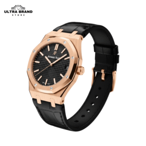 AP Royal Oak 15500 Black Dial Rose Gold Leather Strap Super Clone