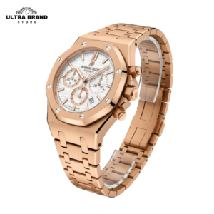 AP Royal Oak Chronograph Ref.26331 Rose Gold Silver Dial Swiss Replica