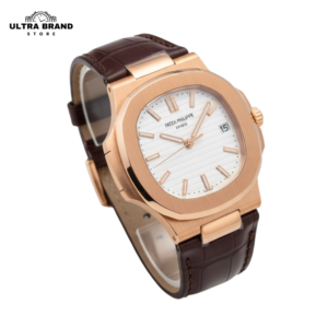 Patek Philippe nautilus 5711 brown Leather Strap Swiss Movement Replica