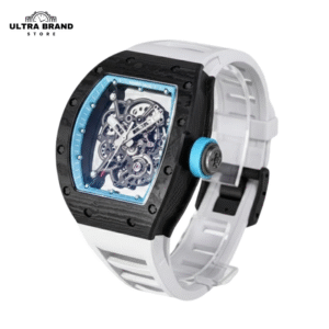 Richard Mille RM055 Balck Case White Rubber Strap Swiss Super Clone
