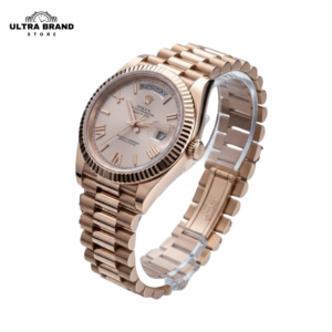Clone Rolex Day Date 40 Rose Gold Sun Dust Dial