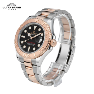 Clone Rolex Yacht Master Two-Tone Rose Gold Black Dial 3235 Movement