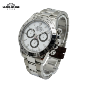 Fake Rolex Daytona Ref.116520 White Dial Stainless Steel Bezel 4130 Movement