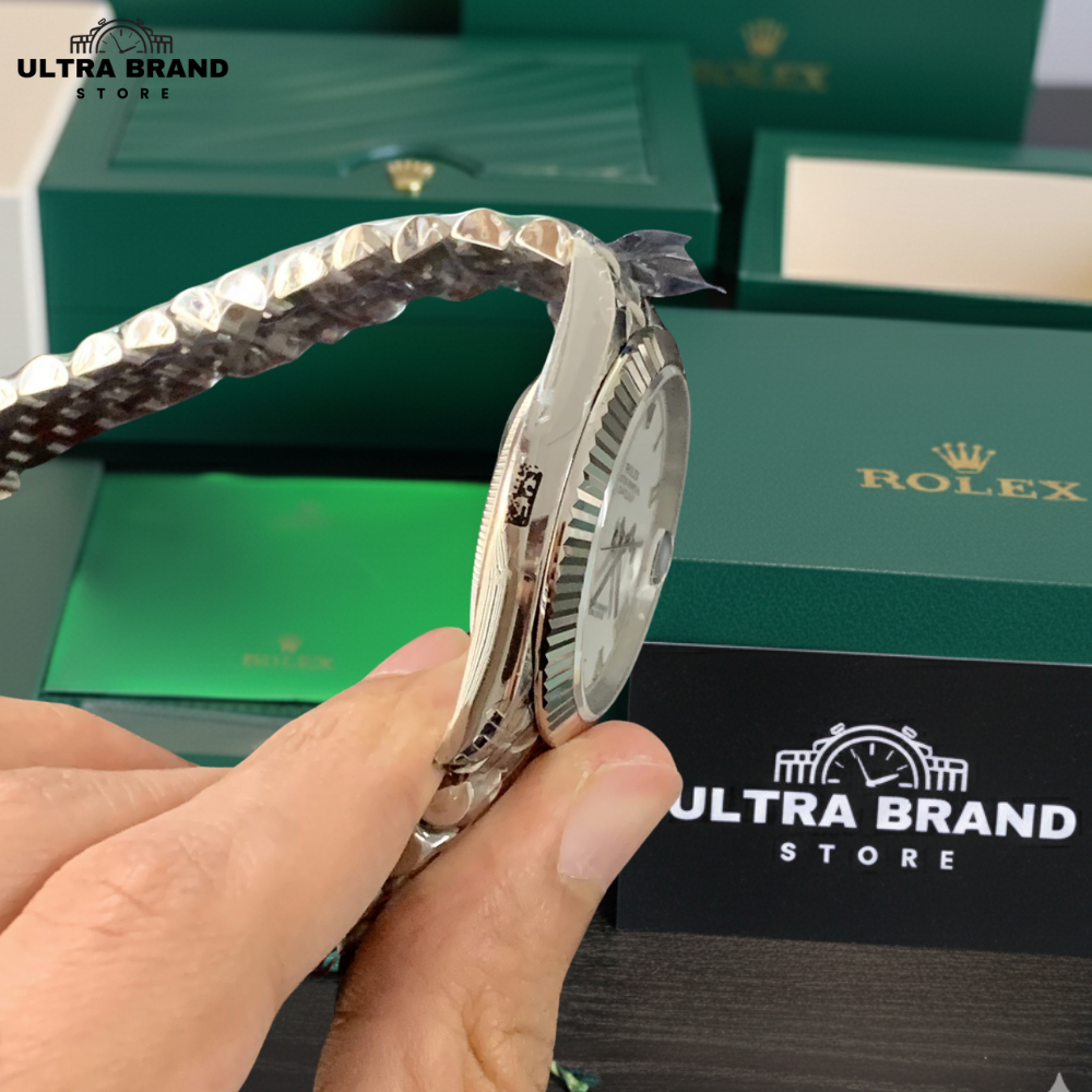 Rolex Datejust 41 White Dial Roman Numerals Mirror Master Copy - Image 3