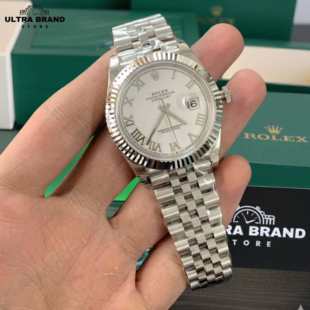 Rolex Datejust 41 White Dial Roman Numerals Mirror Master Copy - Image 2
