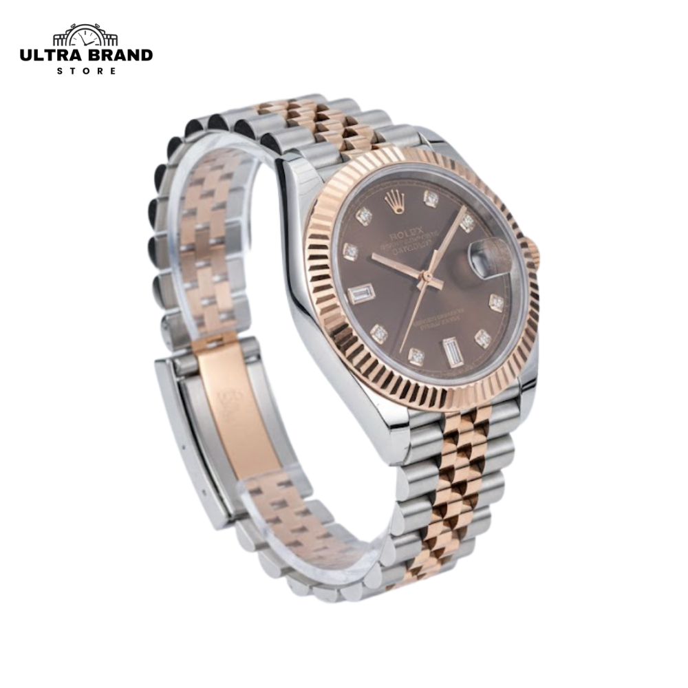 Rolex Datejust Rose Gold Two-Tone Chocolate Dial Swiss 3235 Movement Super Copy