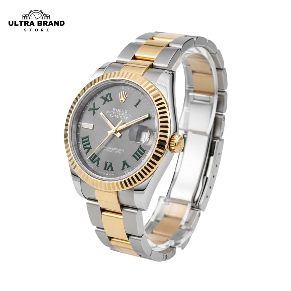 Rolex Datejust Wimbledon yellow Gold Oyster Strap CLone