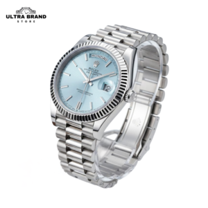 Rolex Day Date 40 Platinum Ice Blue Dial Super Clone
