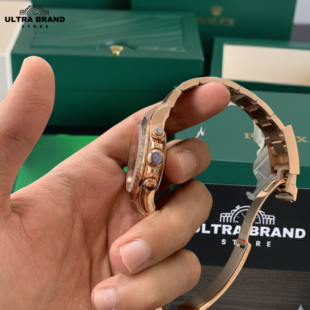 Rolex Daytona Rose Gold Chocolate Dial Super Clone 4130 Movement - Image 3
