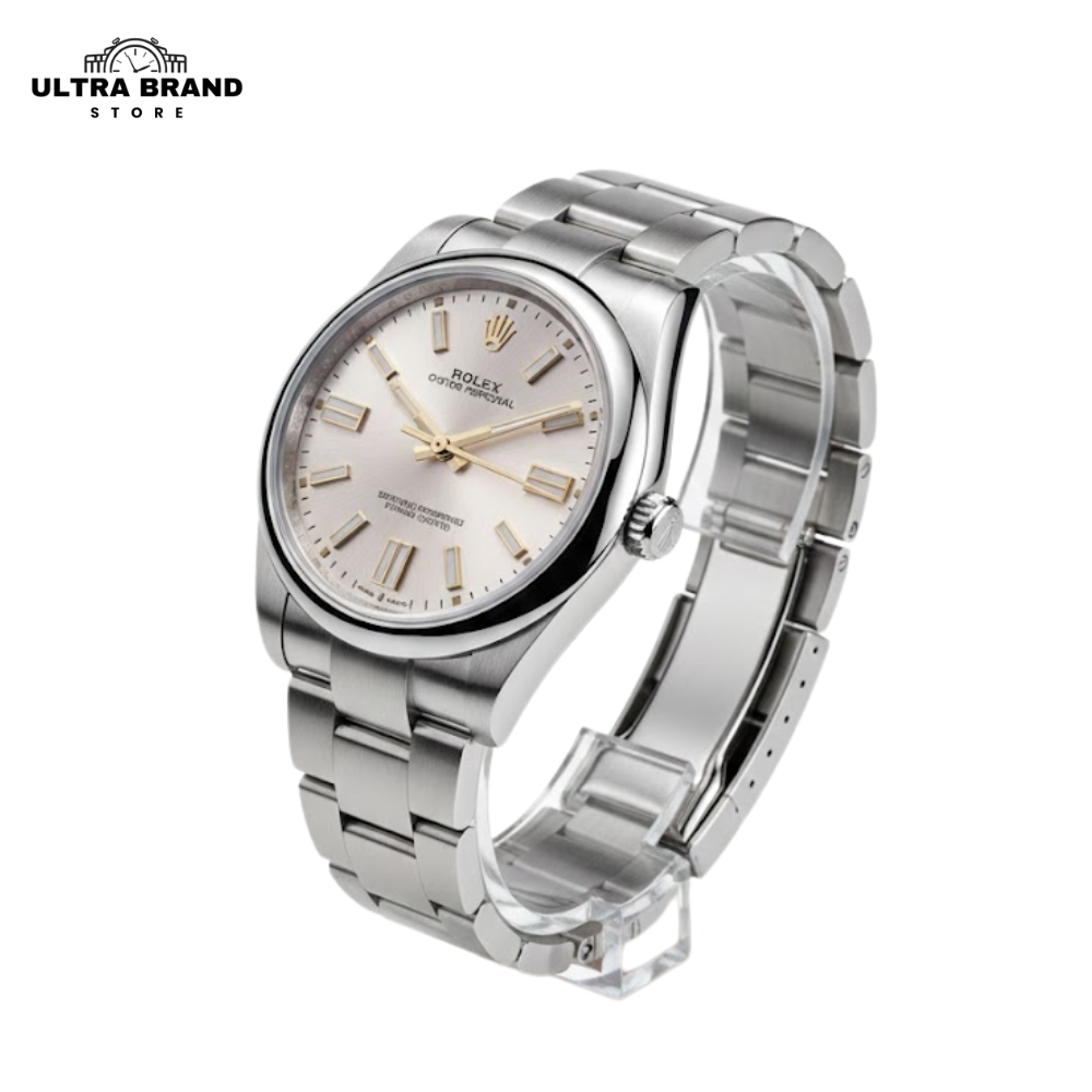 Rolex Oyster Perpetual 41mm Silver Dial 3230 Clone Movement 904L Stainless Steel