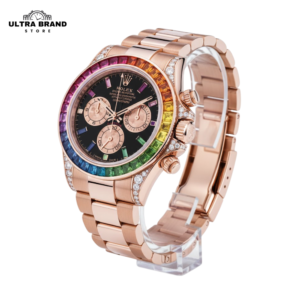 Super Clone Rolex Daytona Rainbow Rose Gold Swiss 4130 Movement